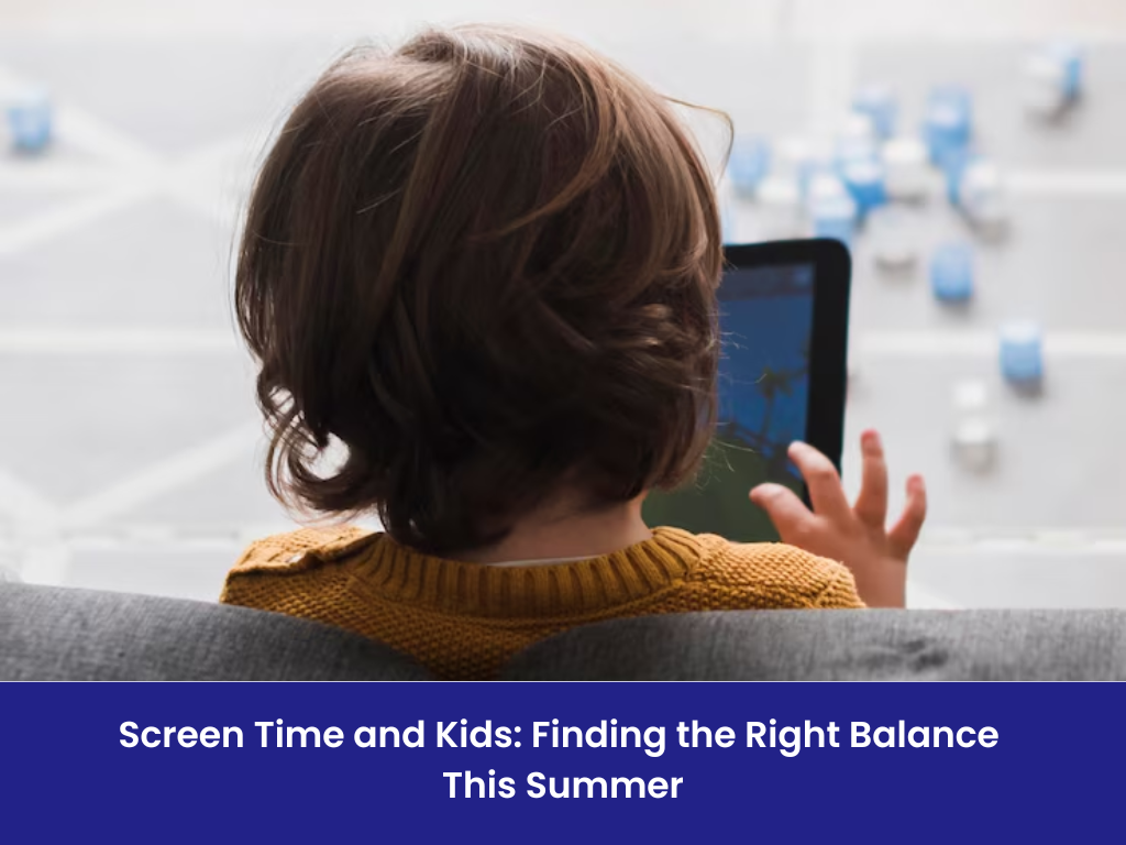 kid playing game on a tablet