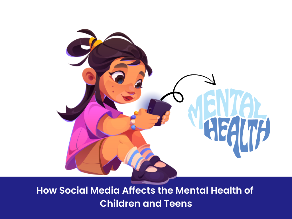 Child using smartphone, impact on mental health